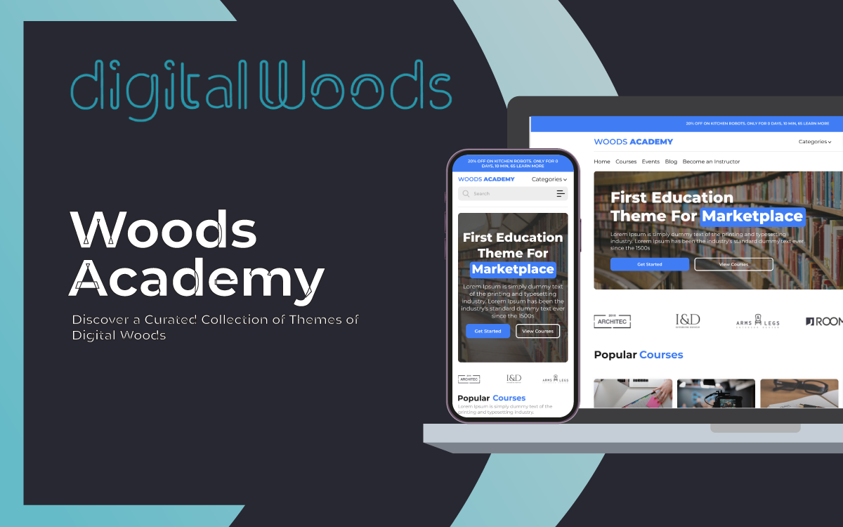 Woods Academy, a HubSpot theme, is your go-to platform for selling online courses. This user-friendly marketplace combines style with practicality, letting you effortlessly display and sell your courses.