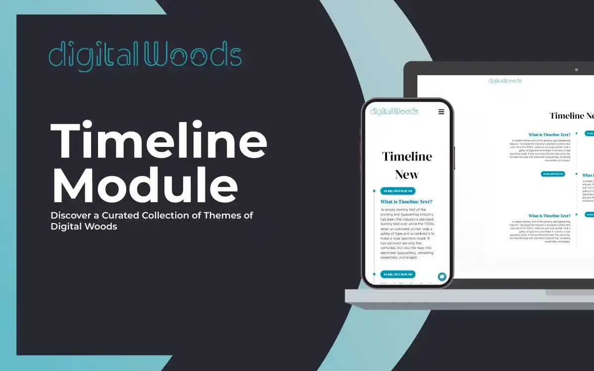 The Timeline module lets you create beautiful and responsive timelines for your website that lead the user down the page. This is a perfect solution for those pages showcasing a company's history, the steps to a process, and much more.